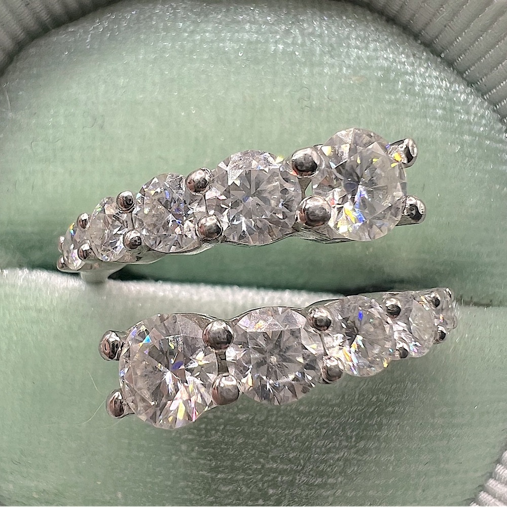 Wrap around super sparkly lab grown moissanite women’s ring